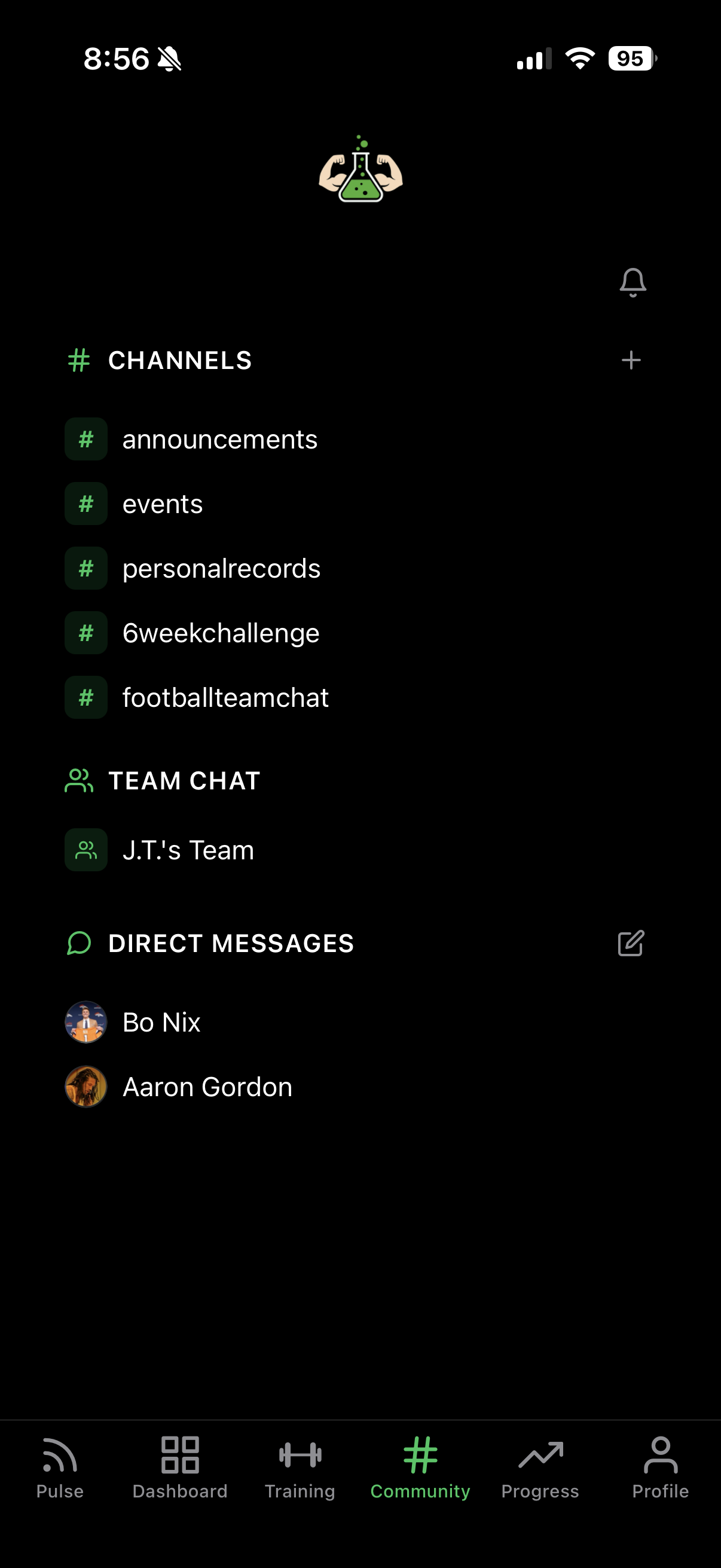 Community Channels — channel-based messaging built for gyms